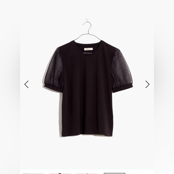 NWOT Madewell Sheer Sleeve Top - Picture 6 of 7